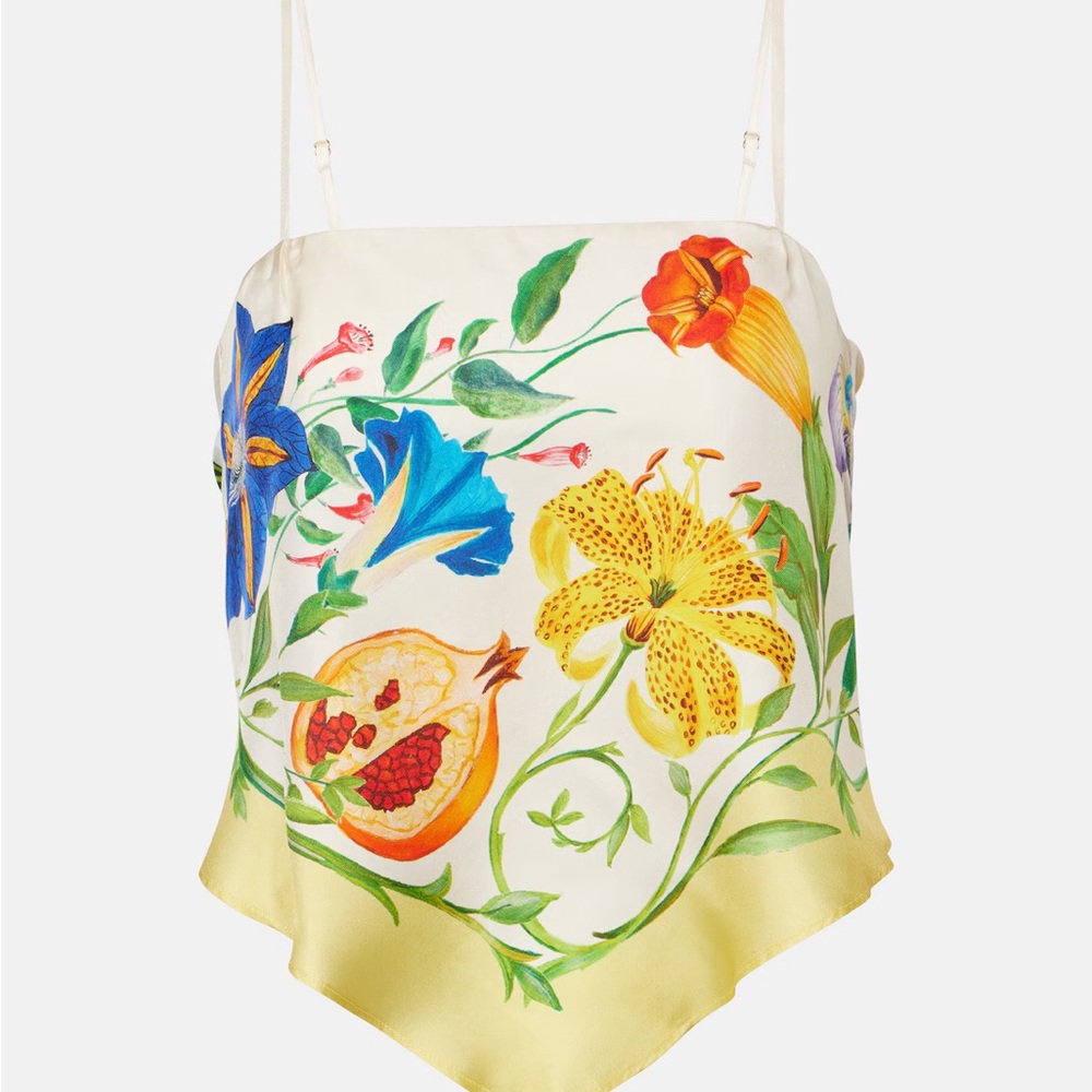Alemais Casa floral silk top